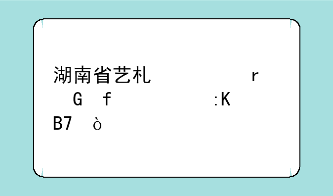 湖南省艺术类本科院校排名？